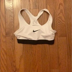 nike white sports bra